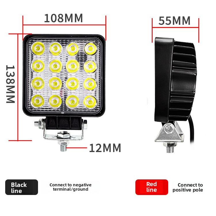 Lampu Kerja LED 48W 16LED 4 In - Heavy Equipment Working ulasan dan harga