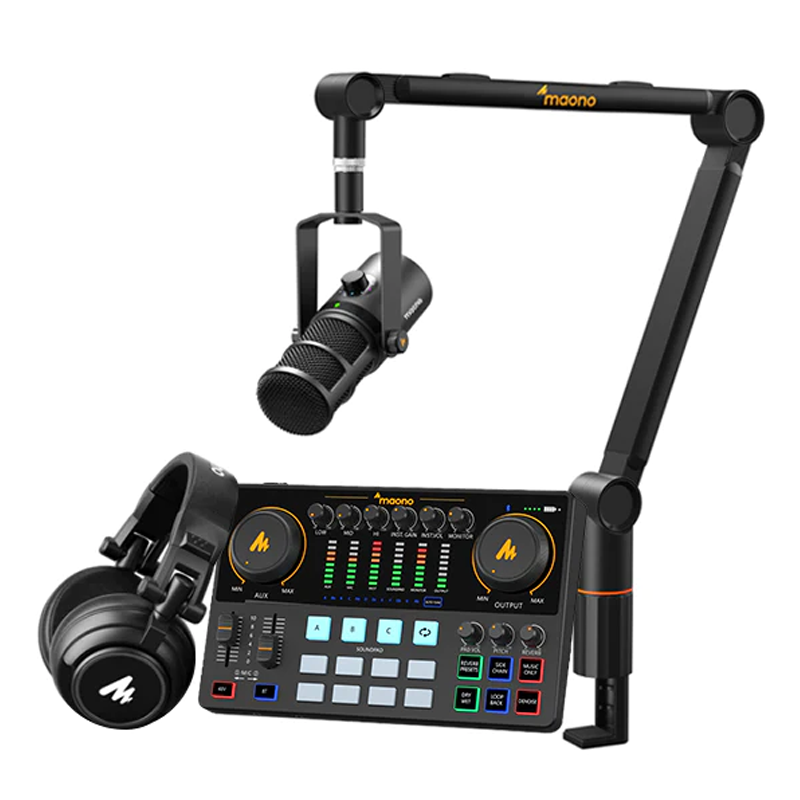 Mikrofon Podcast Dinamis MAONO - Heavy Equipment Bundle ulasan dan harga